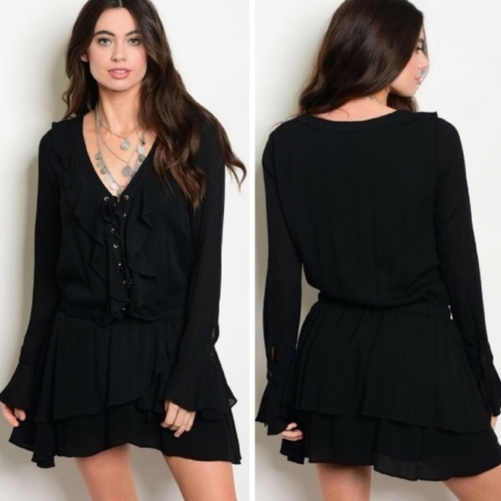Black ruffle tunic! BNWT from Shop Hopes boutique!